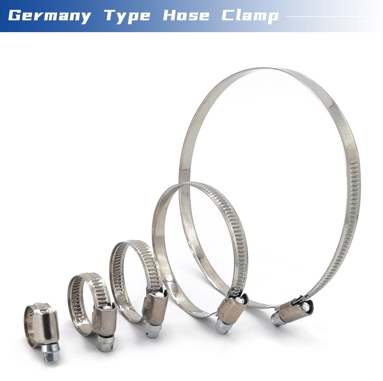 German Type Embossed Band Worm Gear Hose Clamp Free Samples