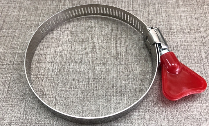 Worm Gear Hose Clamp with Plastic Handle Butterfly Perforated Band